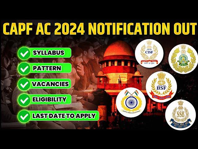 CAPF AC 2024 Notification Out | Best Plan B for UPSC Aspirants | OnlyIAS