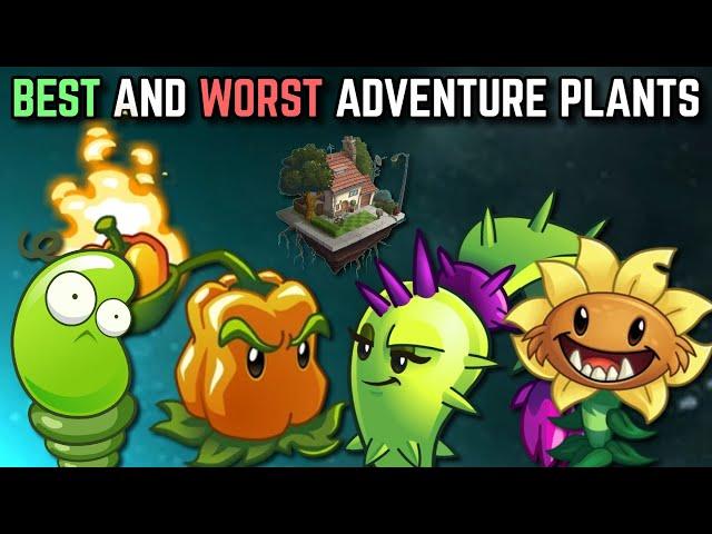 Top 5 BEST and WORST ADVENTURE PLANTS! | Plants vs. Zombies 2