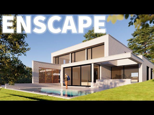 How To Make Realistic Exterior Render ENSCAPE