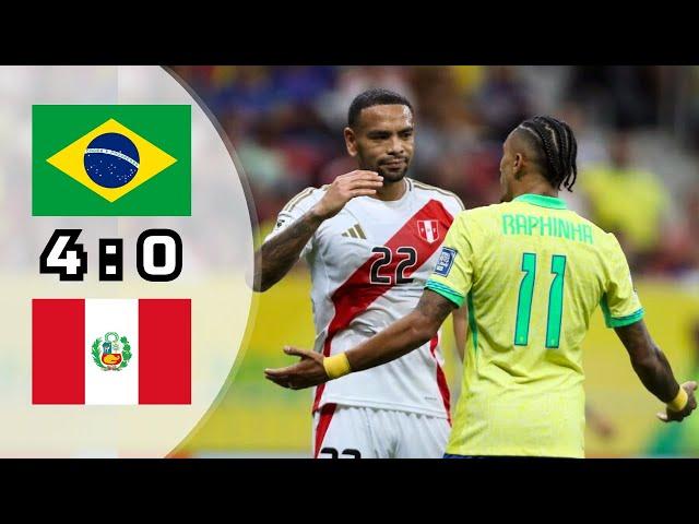 Brazil – Peru 4:0. Raphinha's Brace.  Goal Highlights Video