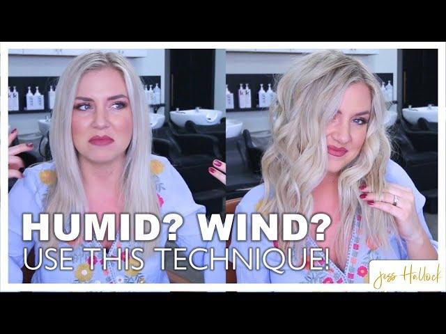 The Perfect Hair Curls for Wind & Humidity! || Textured Tousled Waves Hair Tutorial  || Jess Hallock