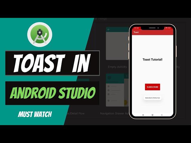 Toast in android | Android app development | Android studio | Toast message on button click