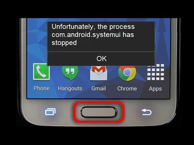 Solved: Unfortunately, com.android.systemui has stopped error from home button