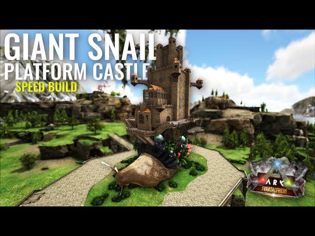 ARK: Building a Castle on a Giant Snail - Mobile Platform Base [Speed Build]