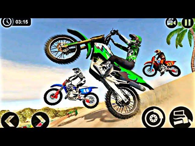 Motocross Fearless Beach Bike Stunt Racing Game - Bike Game - Games 3D