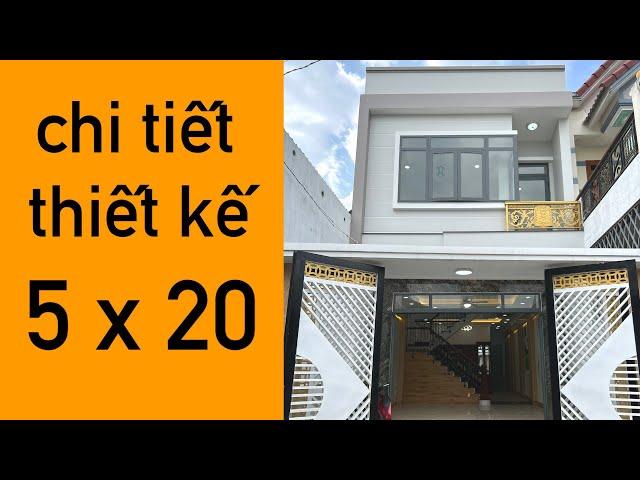 CHI TIẾT THIẾT KẾ mẫu nhà 2 tầng 5x20m đẹp phổ biến nhất hiện nay | NHA360