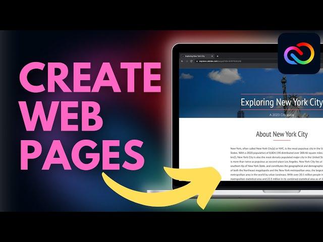 How to create STUNNING web pages in minutes - Adobe Express Tutorial