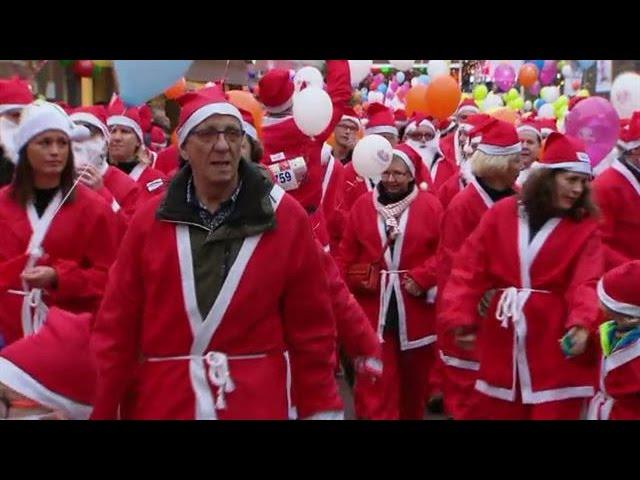 3000 Kerstmannen rennen door Waalwijk - RTL NIEUWS