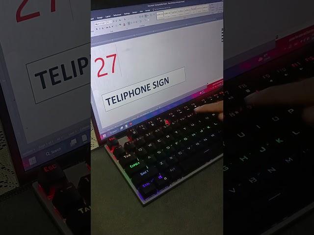 Teliphone Symbol Tricks Ms Word #keyboard #RGBkeyboard #Computertips #Asmr #shorts