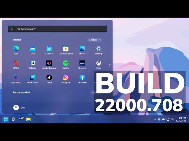 New Windows 11 Update 22000.708 - New features on the Main Release, Faster File Copying and Fixes