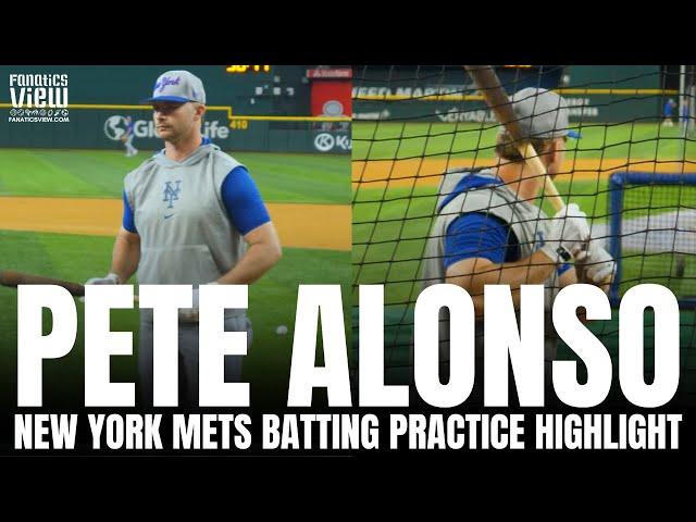 Pete Alonso Batting Practice Batting Practice From Hitters Eye View | New York Mets Highlight