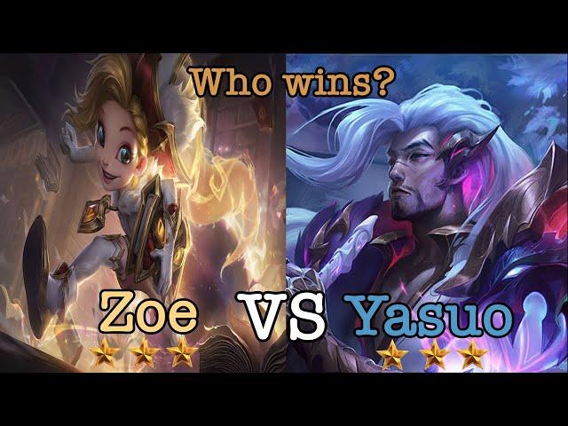 The ⭐⭐⭐ 3 Star Battle - Zoe VS Yasuo | TFT S7