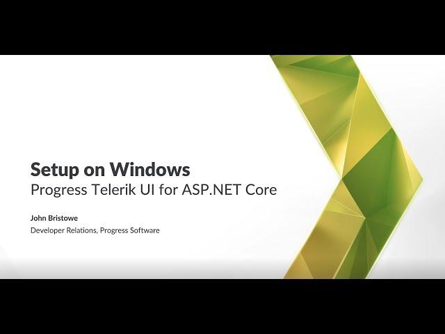 Getting Started with Telerik UI for ASP.NET Core on Windows