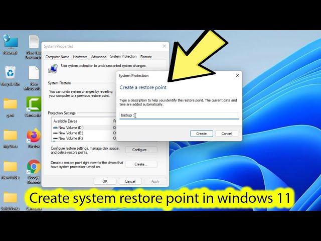 How to create system restore point in windows 11