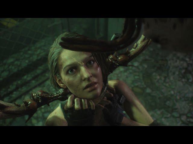 Drain Deimos puts tentacle down Jill's throat  - Resident Evil 3 REmake (2020)