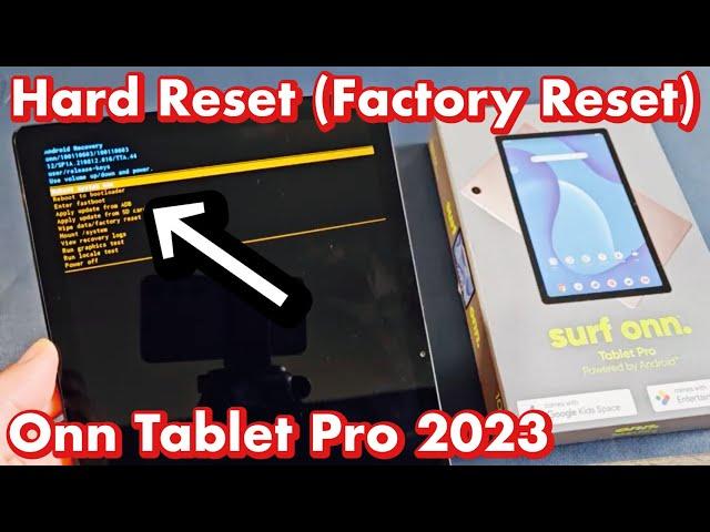 Onn Tablet Pro 2023: How to Hard Reset (Factory Reset)