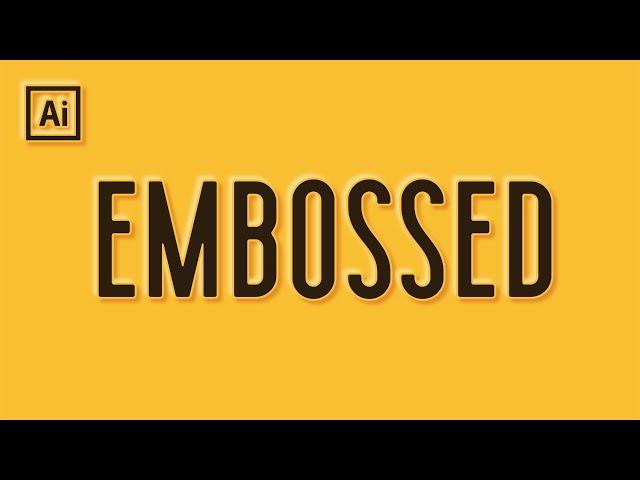 Embossed Text Effect | Adobe illustrator Text Effect Tutorial