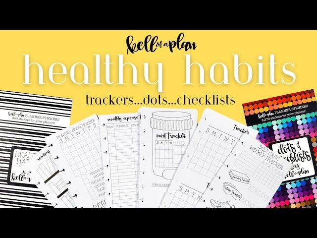 Planner Trackers for Healthy Habits| Kell of A Plan Flip Through