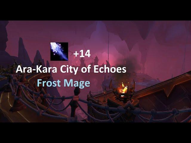 Frostfire Frost Mage | +14 Ara-Kara City of Echoes | The War Within M+ | 11.0.7 new ring is Peanuts