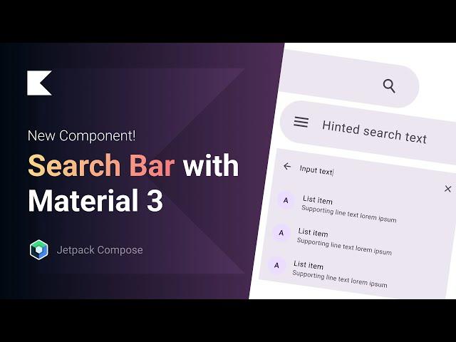 Material 3 Search Bar with Jetpack Compose - Easy Tutorial