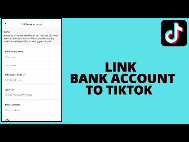 How to link bank account to tiktok