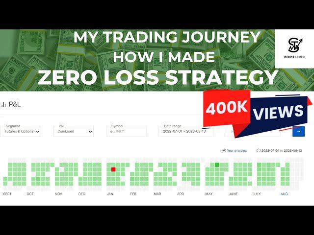 MY TRADING JOURNEY and How I made ZERO LOSS STRATEGY. Watch the video fully to comprehend my journey