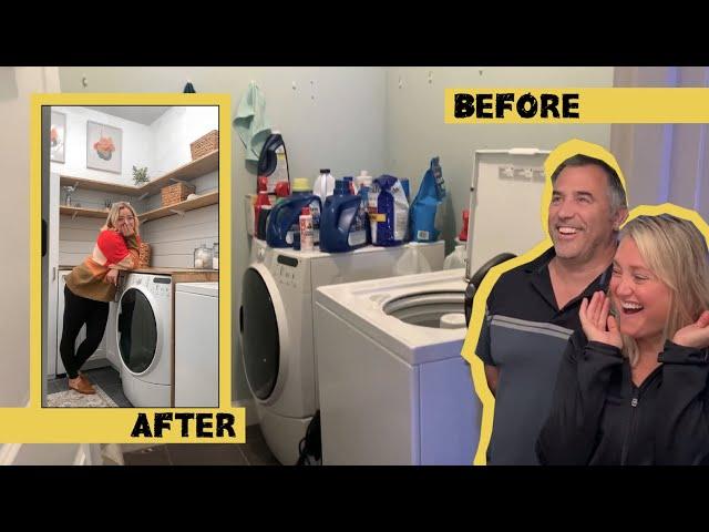 Surprising my Boyfriend's Parents with a Laundry Room Transformation!