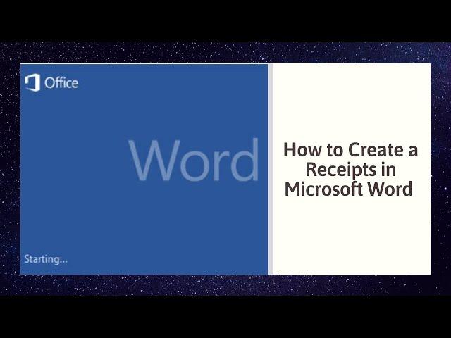 How to Create a Receipt in Microsoft Word