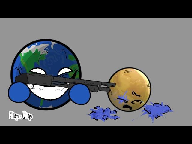 Earth and Ganymede's very cute friendship! (Blood Warning) (Solarballs)