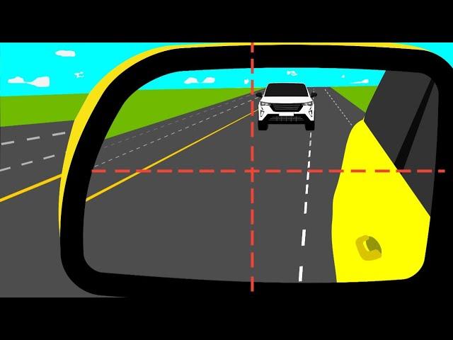 How to Use Side Mirrors/Driving Behind a Truck.#drivingschool