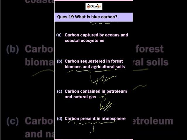 Attempt this UPSC 2021 PYQ | Tips and Tricks | BLUE CARBON | UPSC CSE | OnlyIAS