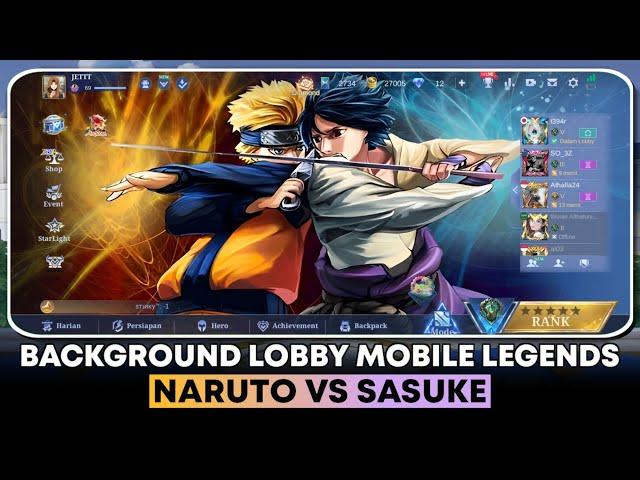 New! | Background Lobby Mobile Legends Naruto Vs Sasuke | Backgroud Patch Chip | Perfect Backgroud