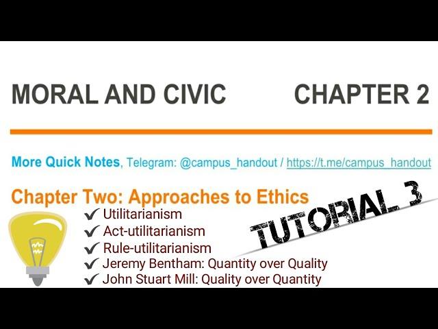 Moral and Civics Chapter 2 - Part 3