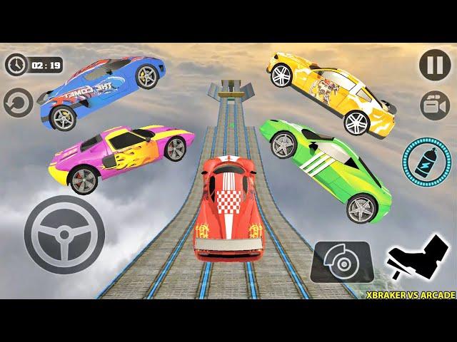 Impossible Car Tracks 3D: All Cars Driving (Orange, Pink,Green, Blue Red) - Android Gameplay 3D