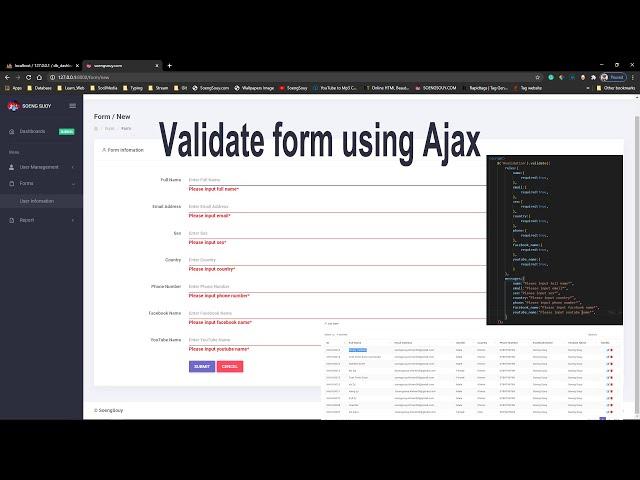 jQuery Form Validation before Ajax submit | Laravel