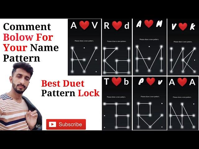 Name Pattern Lock | New PAttern Lock design | AV, RD, AM, VK, TB, PV, AA pattern lock | Screen Locks