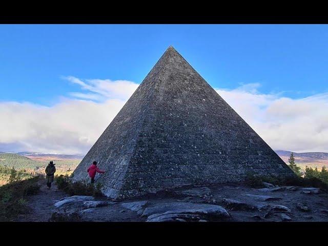 Pyramid in Scottish Mountains ! Queen's - Royal Balmoral: Prince Albert's Memorial & The Cairns.