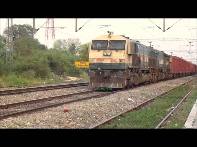 First spotting of SWR locos in Punjab | Hubli (UBL) WDG4 twins | UBL EMD GT46MAC