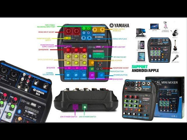 Yamaha M4 4-Channel Audio Mixer USB Interface (Disassembly and Assembly)