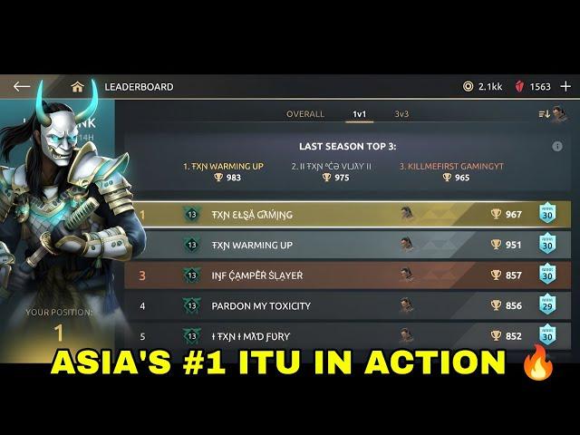 Top #1 ITU on leaderboard in action #1  | Shadow Fight 4 Arena #shadowfight4