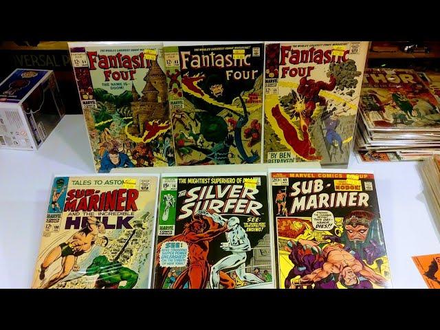 FINDING SILVER AGE MARVEL COMIC BOOKS AT THE FLEA MARKET !!! WE PURCHASED A HUGE STACK OF COMICS !!!