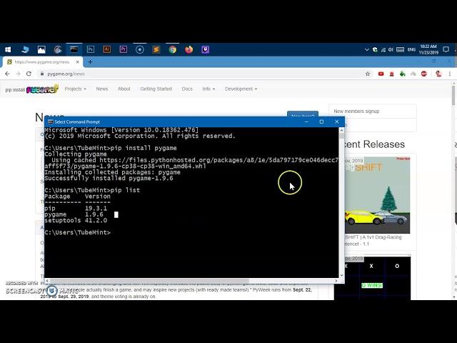 How to install pygame - Python Game Development