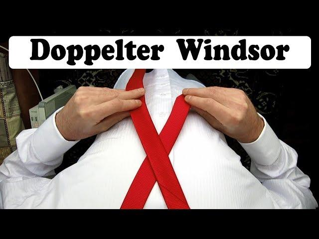 Krawatte binden - Doppelter Windsor Krawattenknoten