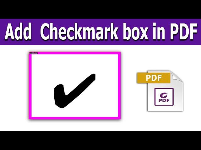 How to add a checkmark box in pdf form using Nitro Pro