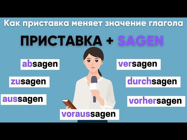 Глаголы с SAGEN | Приставки в немецком языке 