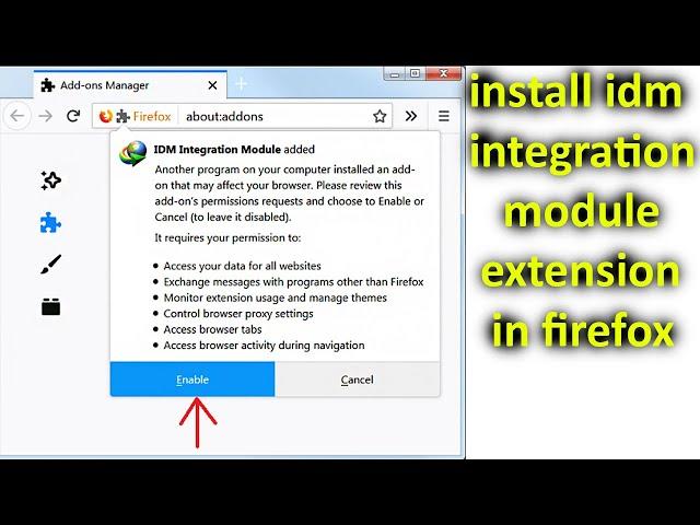 how to add idm extension in firefox manually