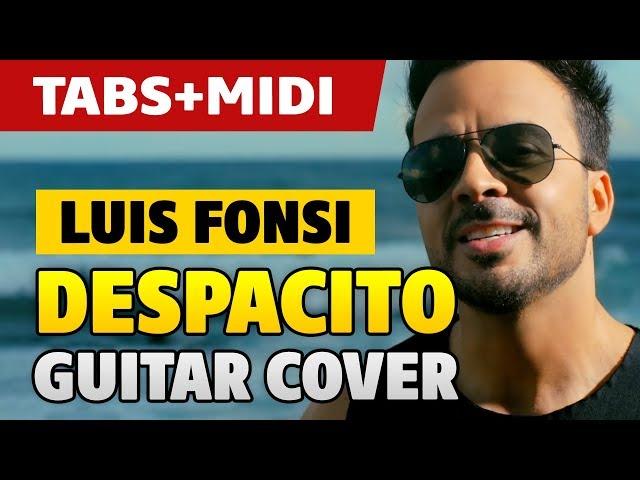 Despacito fingerstyle guitar cover (lesson with tabs & chords)