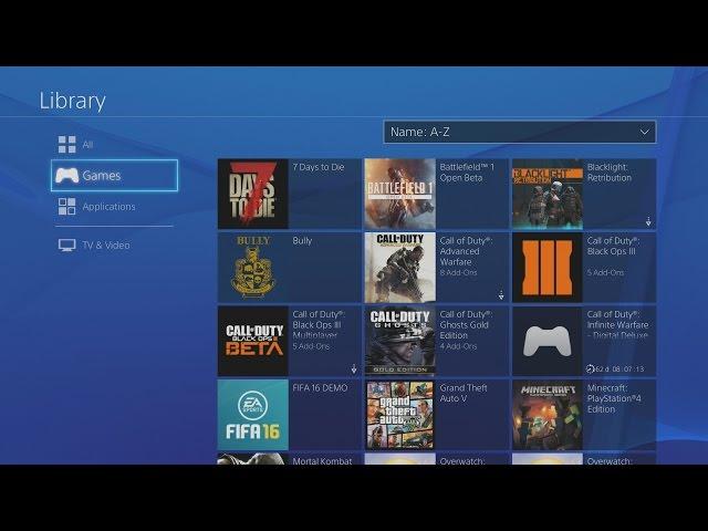 How to Delete Games on PS4