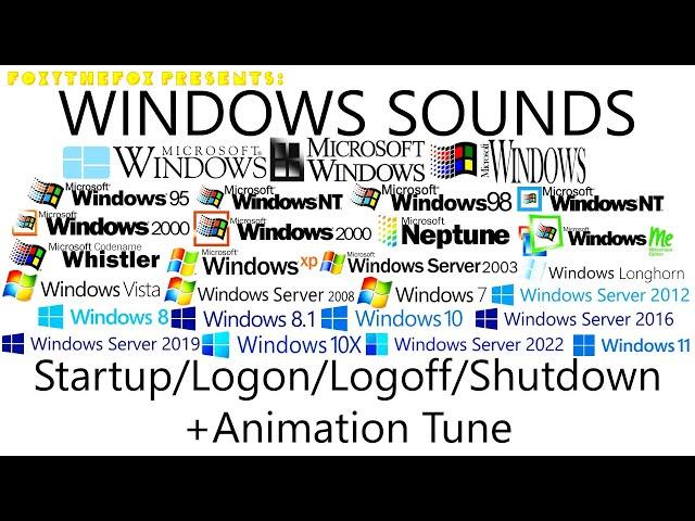 Evolution of Windows Sounds [STARTUP/LOGON/LOGOFF/SHUTDOWN] + Betas