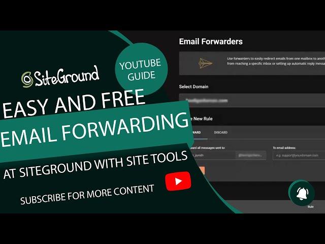 Forward Emailing Made Easy with SiteGround Site Tools Services